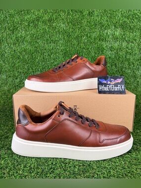 NEW Allen Edmonds Owen Lace Up Sneaker Chili Brown Leather Men’s Size 10.5